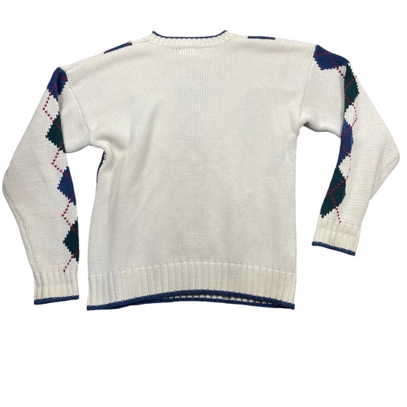 Brooks Brothers Mens Medium Knit Vintage Sweater Argyle All Cotton - Picture 4 of 4